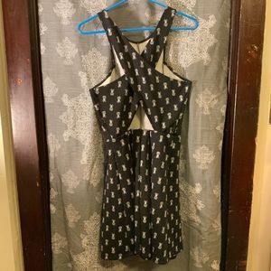 Hollister Pineapple cross back skater dress.